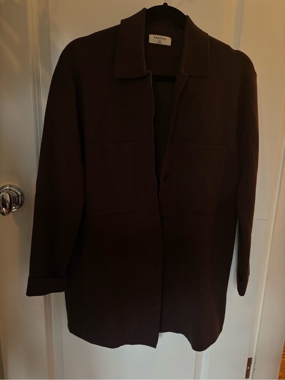 Babaton society sweater in espresso brown